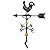 Montague Metal Products 32-Inch Deluxe Weathervane with Swedish Iron Rooster Ornament