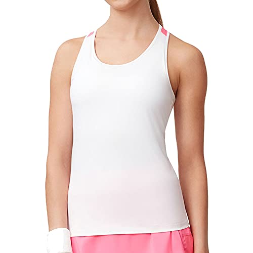 Débardeur dos nageur Fila motif windowpane blanc et rose miami XS