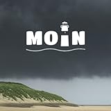  Gästebuch Moin: Norddeutsches Gästebuch / Einschreibbuch MOIN mit Leuchtturm 21x21cm liniert