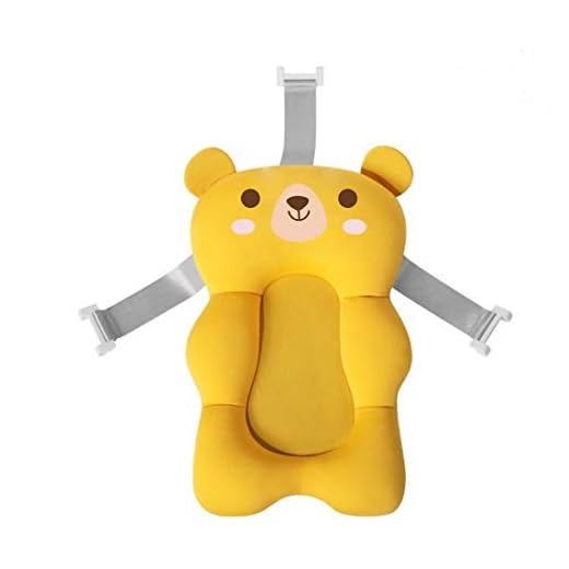 Almofada Flutuante para Banho Bebê Bóia de Banheira com Alça - Amarelo