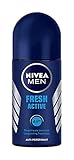 Nivea Men Anti Perspirant Roll On, Fresh Active Longlasting Freshness Ocean Extracts, 72 Hour Protection, 1.7 Ounce (Pack of 3)