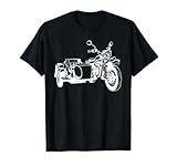 Cool vintage 3-wheels motorcycle side car design. Great gift for men, women, biker, rider, off-road racing, enduro, chopper, cruiser riders. Awesome graphic art to have while riding, travelling or hanging out with friends. Classic vintage sidecar gra...