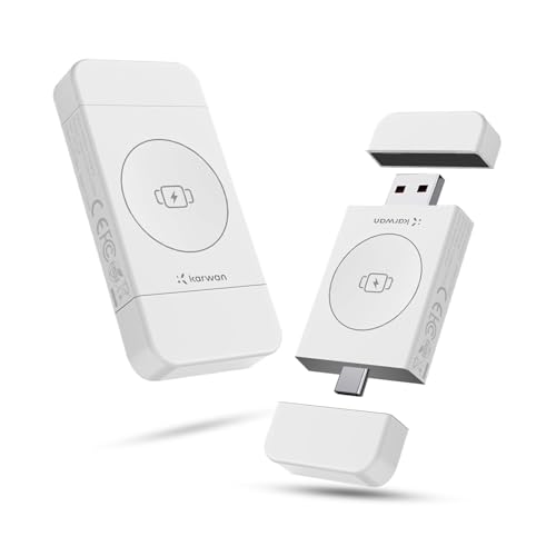 Image of Karwan Wireless Watch Charger for iWatch & Samsung Galaxy Wireless Charger, Type-C Fast Charging Pad Compatible with QC & PD (5V /3A, 9V /2A, 12V /1.5A) -(White)