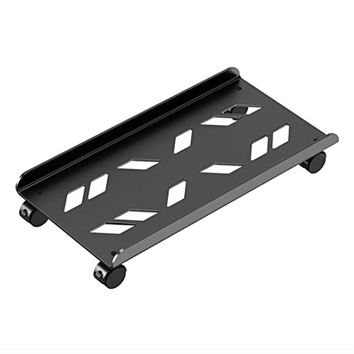 Soporte para CPU de torre PC con base móvil y 4 ruedas giratorias, carrito soporte para escritorio compatible con la mayoría de computadoras miniatura 1