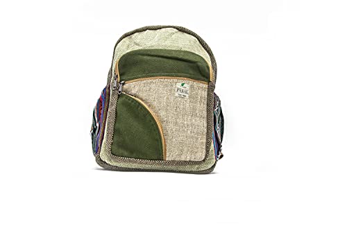 Mochila portátil hecha a mano con cáñamo colorido estilo boho viaje profesor bolso niños