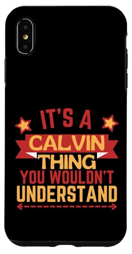 Calvin Name �ʔ����M�t�g �J���o���p �X�}�z�P�[�X iPhone XS Max �p