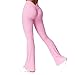 BNDDZBN Yoga Pants V-Shaped Hip Yoga Pants Flare Leggings Women High Waist Wide Leg Pants Women Gym Fitness Sports Flared Pant(Pink,S)