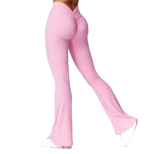Yoga Pants V-Shaped Hip Flare Leggings Women High Waist Wide Leg Pants Women Gym Fitness Sports Flared Pant2