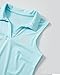 Willit Girls' Sleeveless Polo Shirts Golf Tennis Polo Lightweight Shirts Quick Dry Light Blue S