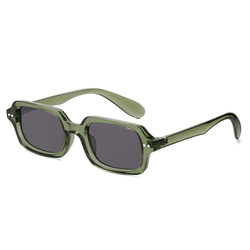 Image of VANLINKER Retro Small Square Sunglasses for Men Women Trendy 90s Rectangle Shades VL9879