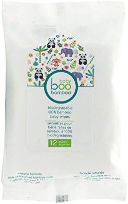 Baby Boo Bamboo Travel Wipes, 12 Count