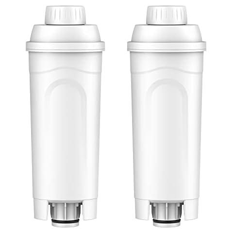 GLACIER FRESH for DLSC002 Water Filter - Compatible with ECAM, ETAM, EPAM, EC9335, EC680, EC685 and EC860 - Pack of 2 Cover