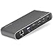 Produktbild Plugable Thunderbolt 3 und USB C Dock 60 W Ladeleistung, Kompatibel mit MacBook/MacBook Pro und Windows Laptops, Dual DisplayPort, 2X USB C, 3X USB 3.0, Gigabit Ethernet, Audioanschluss - Horizontal