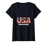 Photo Gallery donna maglietta usa team 2021 sollevamento pesi 2021 usa bandiera americana maglietta con collo a v Photo Gallery donna maglietta usa team 2021 sollevamento pesi 2021 usa bandiera americana maglietta con collo a v