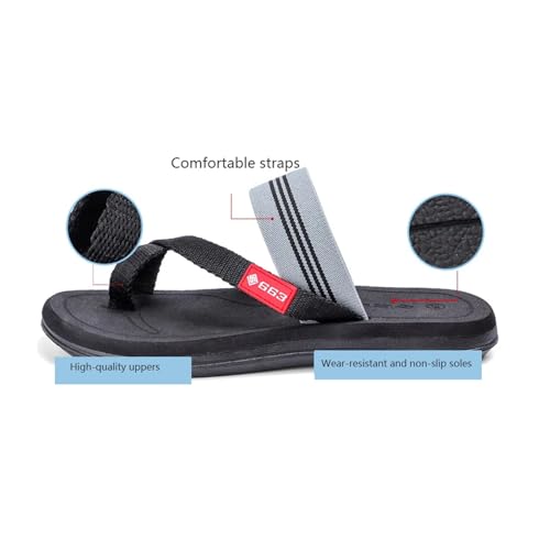 Plantar Fasciitis Sandals for Mens, Summer Comfy Beach Slip on Flat Non-slip Bunion Corrector Sandals, Breathable Orthopedic Orthotic Flip Flops, for Plantar Fasciitis, Arch of Foot3