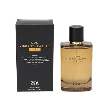 Zara Oud Vibrant Leather Oasis Perfume for Men Fresh Apple Violet & Modern Masculine Fragrance Eau de Parfum EDP 100ml (3.38 fl.oz)