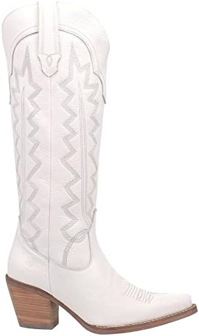 Dingo White High Cotton Women's Tall 16 inch Snip Toe Western Boots DI936-WHITE | Image 2