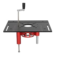 Router Table for S8-2 Model, Router Lift Dynamic Lifting System Kit Table Saw Insert Base Plate Aluminium Inverted Plate Router Table Insert Plate Router Lifts for WoodworkingBlack