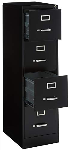 Lorell 4-Drawer Vertical File, 15 By 22 By 52, Black #TOP2