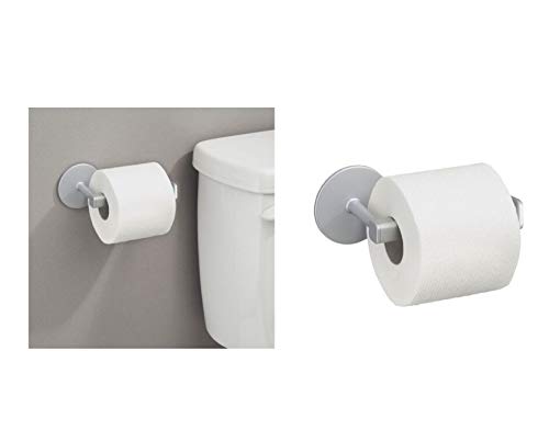 Interdesign Metro Rustproof Aluminum Toilet Paper Holder - Self-Adhesive Roll Dispenser For Bathroom, Silver #TOP18