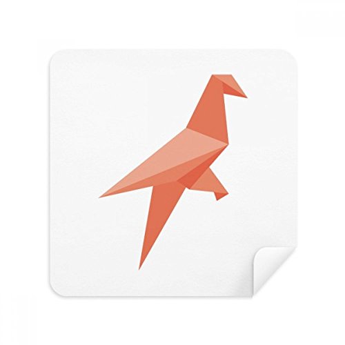 Chiffon lunettes oiseau rouge origami en suède anti-trace pour écran de téléphone