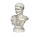 Design Toscano Augustus Caesar Primaporta Bust Statue, Classic Roman Library or Office Decor, 10 Inches Wide, 6 Inches Deep, 18 Inches High, Handcast Polyresin, Antique Stone Finish