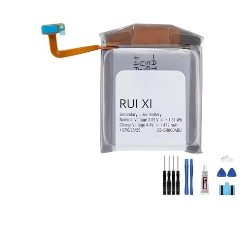 RUI XI Batería compatible con Samsung Galaxy LTE S4 de 46 mm Buds Live SM-R800 SM-R805 SM-R810 funda de carga de 472 mAh 3,85 V EB-BR800ABU