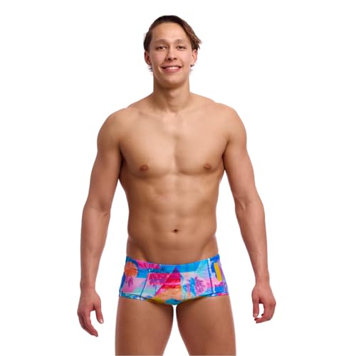 Funky Trunks Pixel Paradise Badehose Herren chlorresistent und schnelltrocknend, Größe:XL