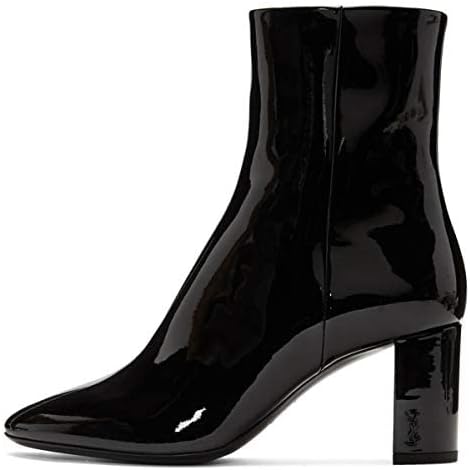 FSJ Women Basic Chunky Heel Ankle Boot Closed Toe Water-Proof Casual Comfy Shoe Size 4-15 US