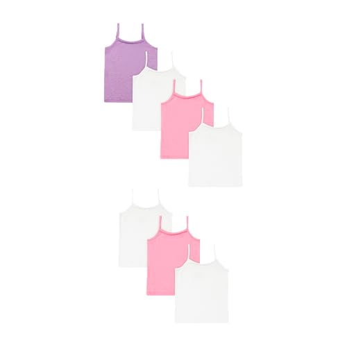 Image of Hanes Girls' Camisole, 100% Cotton Tagless Cami, Toddler Sizing, Multiple Packs & Colors Available