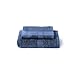 Caleffi Set Asciugamani Bagno Viso e Bidet in Cotone, Asciugamani Resistente a Lavaggi, Include 1 Asciugamano Viso 55x100 cm e 1 Asciugamano Bidet Ospite 40x60 cm, Asciugamani 2 Pezzi, Indigo