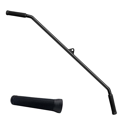 Lat Pull Down Bar 47 Inch, Wide Grip Workout Pulldown Bar, Lat Pulldown Attachments, Tricep Pull Down Bar, With Rubber Handgrip, Tricep Pulley System Cable Machine For Home Gym Fitness