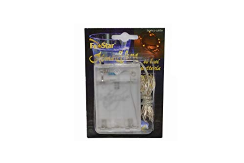 40 lumières de Noël Micro LED Blanc Chaud à batterie Fil de cuivre Décor Arbre Cover