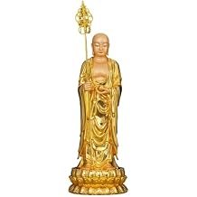 Feng Shui Table Statue Golden Family Buddha Hall Pure Copper Buddha Statue Ornament Standing Statue Living Room Worship Buddha DecorationXS