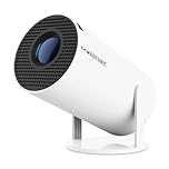 Magcubic Mini Beamer 4K Unterstützt, Smart Projector 5G WiFi 6 BT 5.4, Mini Projektor Full HD 1080P Unterstützt 200ANSI 8000L Auto Horizontal Trapezoid Correction (weiß)