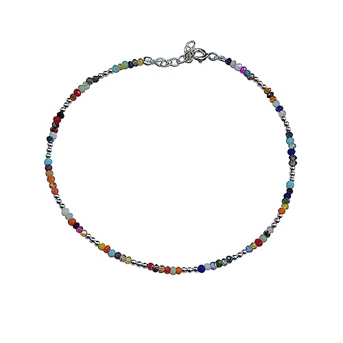 Miya Jewelry Handmade 925 Sterling Silver, Glass Beads Anklet For Women thumb #3