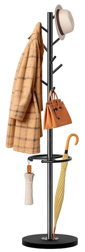 SLEEPING LAMB Garderobenständer Freistehend mit Schirmhalter,...