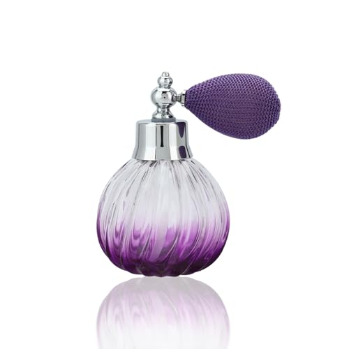 Glass Bulb Vintage Perfume Bottle, Retro Glass Refillable Atomizer Perfume Bottle, Empty Spray Bottle Atomizer, 90ml