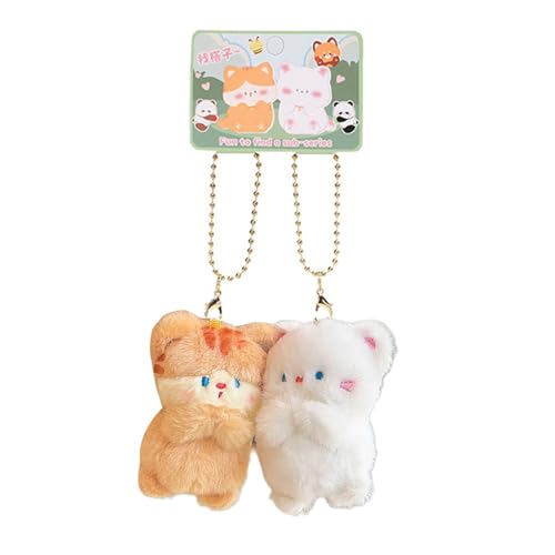 Xinsheinelry Cartoon Keychain Funny Puppy Bear Keyrings Toy Bear Christmas Gifts Birthday Party Vending Toy Supply