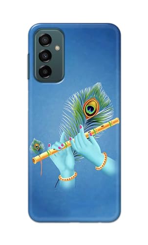Image of Plastic Printfidaa Printed Hard Back Cover Case For Samsung Galaxy F23 5G | Samsung Galaxy M23 5G Back Cover (Flute In Krishna Hands) -112, Multicolor