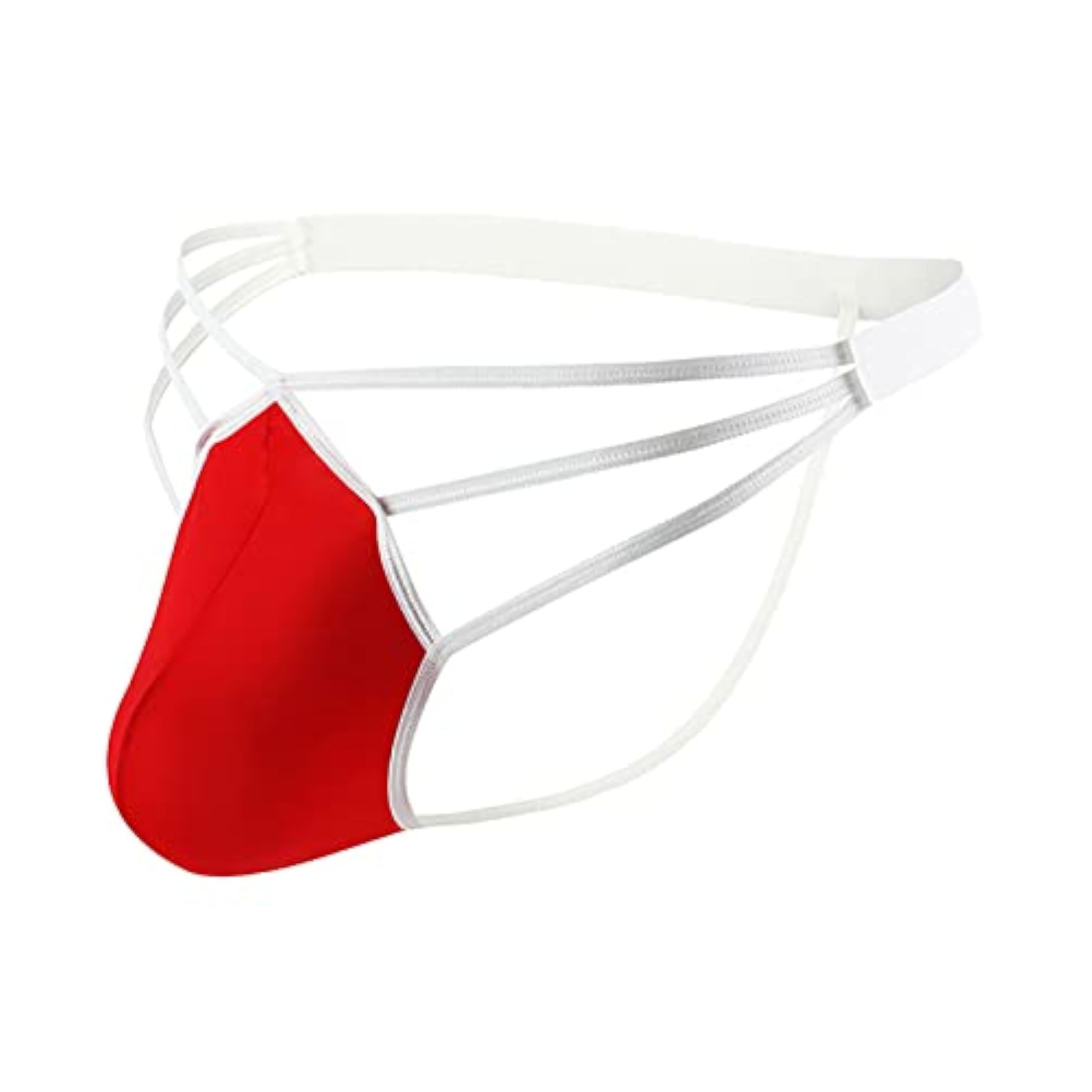 Generisch Calzoncillos tipo bóxer de superhéroe para hombre, de cintura baja, expuestos, de seda de hielo, huecos, con bolsa grande, pantalones cortos divertidos tipo bóxer para hombre, color rojo