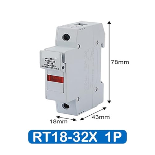 Porte-fusible en cuivre 1P RT18-32X 25A pour cartouche 10x38mm AC 380V-500V - 2