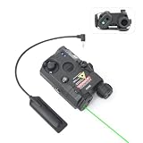 NECARL Airsoft PEQ-15 Aiming Laser, Tactical PEQ 15 Box Only with Green Laser, Fit for 20mm Picatinny Rail AEG GBB CQB