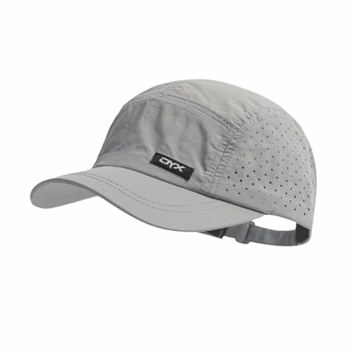 BESTORI Baseball Cap Quick Dry Adjustable Snapback Hat Summer Quick Dry for Men Women Gray