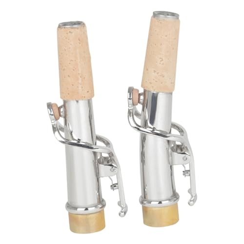 Yardwe 2pcs Soprano Saxophone Mouthpiece Replacement Durable Sax Parts for Students Beginners Smooth Surface for Comfortable Playing for Enhancing Tone and Practice