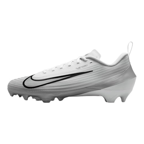 Nike Vapor Speed 3 Football Cleats (FB3303-100, White/Summit White/Wolf Grey/Metallic Silver) Size 12.5