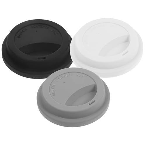 VALICLUD 3Pcs Silicone Cup Lids Leak Sealing Mug Covers for Tea and Mugs Versatile Insulating Lid Covers and Easy to Clean