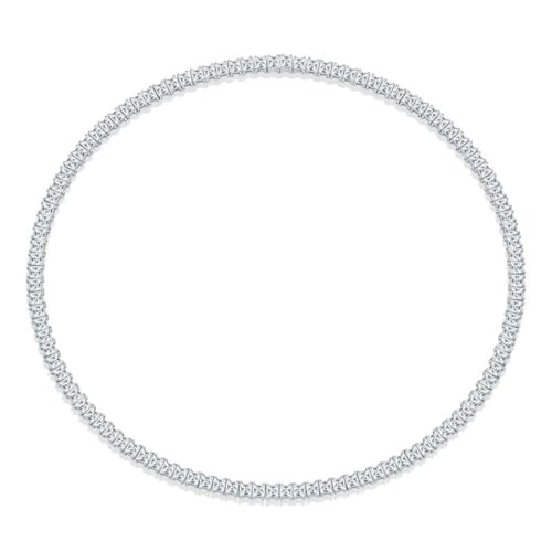 WAHZAUS 4mm AbTiCg ejX lbNX `F[ D J[ VVS1 NeB XNGA vZXJbg _Ch lbNX 925 X^[OVo[ `[J[ lbNX WG[ 45cm, 17.5 Inch,