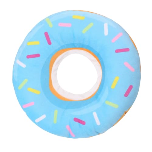 POPETPOP Collier Bleu de Protection Léchage pour Chat et Chien Col Forme de Donut S pour Animaux Jusqu