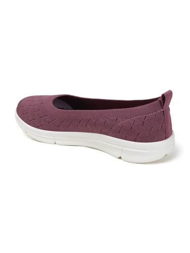Image of Carlton London Women's Textured Knit Comfort Ballet Flats